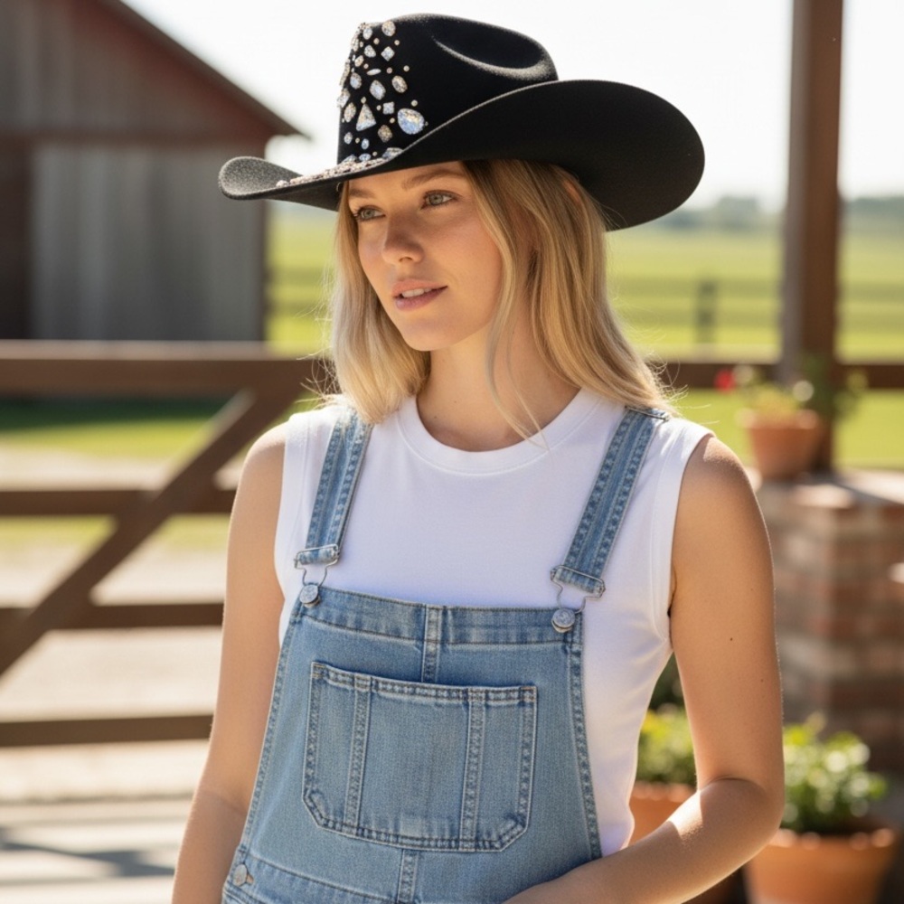 Embellished cowboy hat - Picture 2 of 3